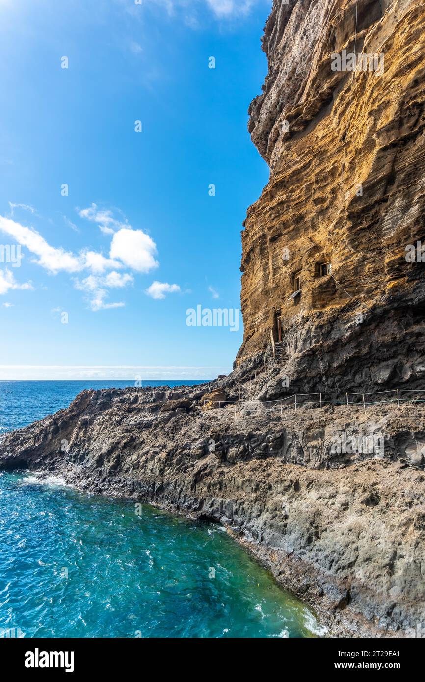 Wunderschöne Bucht in Puerto de Puntagorda, Insel La Palma, Kanarische Inseln. Spanien Stockfoto