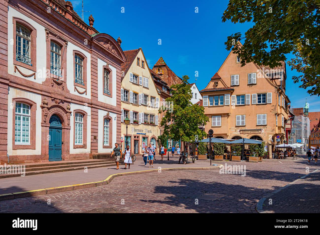 COLMAR, ELSASS, GRAND EST, FRANKREICH - CA. AUGUST 2023: Die Stadt Colmar im Elsass. Stockfoto