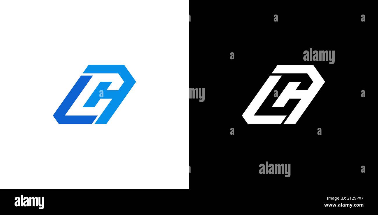 LC-Logo, LC-Monogramm, ursprüngliches LC-Logo, LC-Logo mit negativem Raum, Symbol, Vektor Stock Vektor