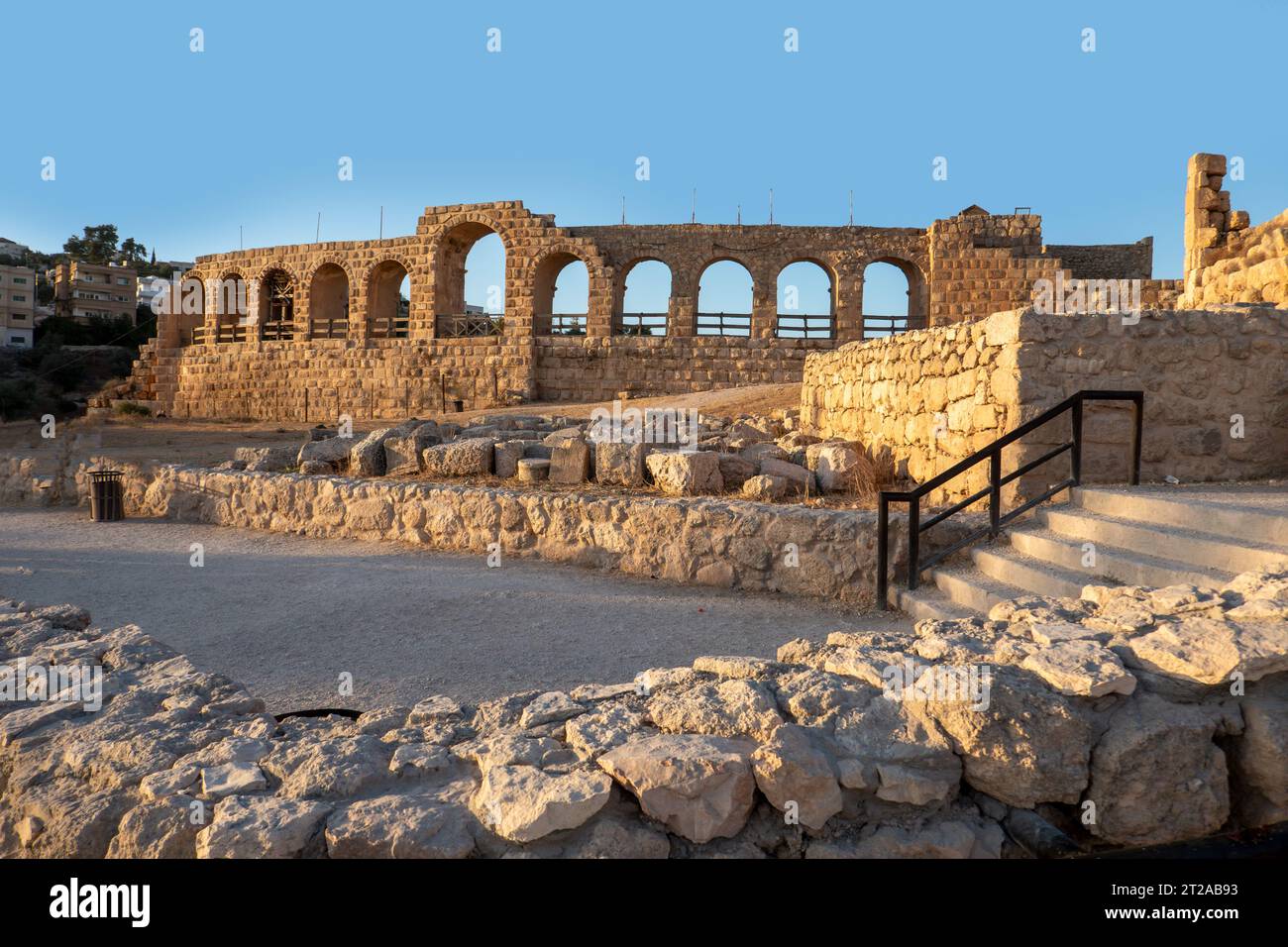 Historisches römisches Hippodrom in Jerash, Jordanien Stockfoto