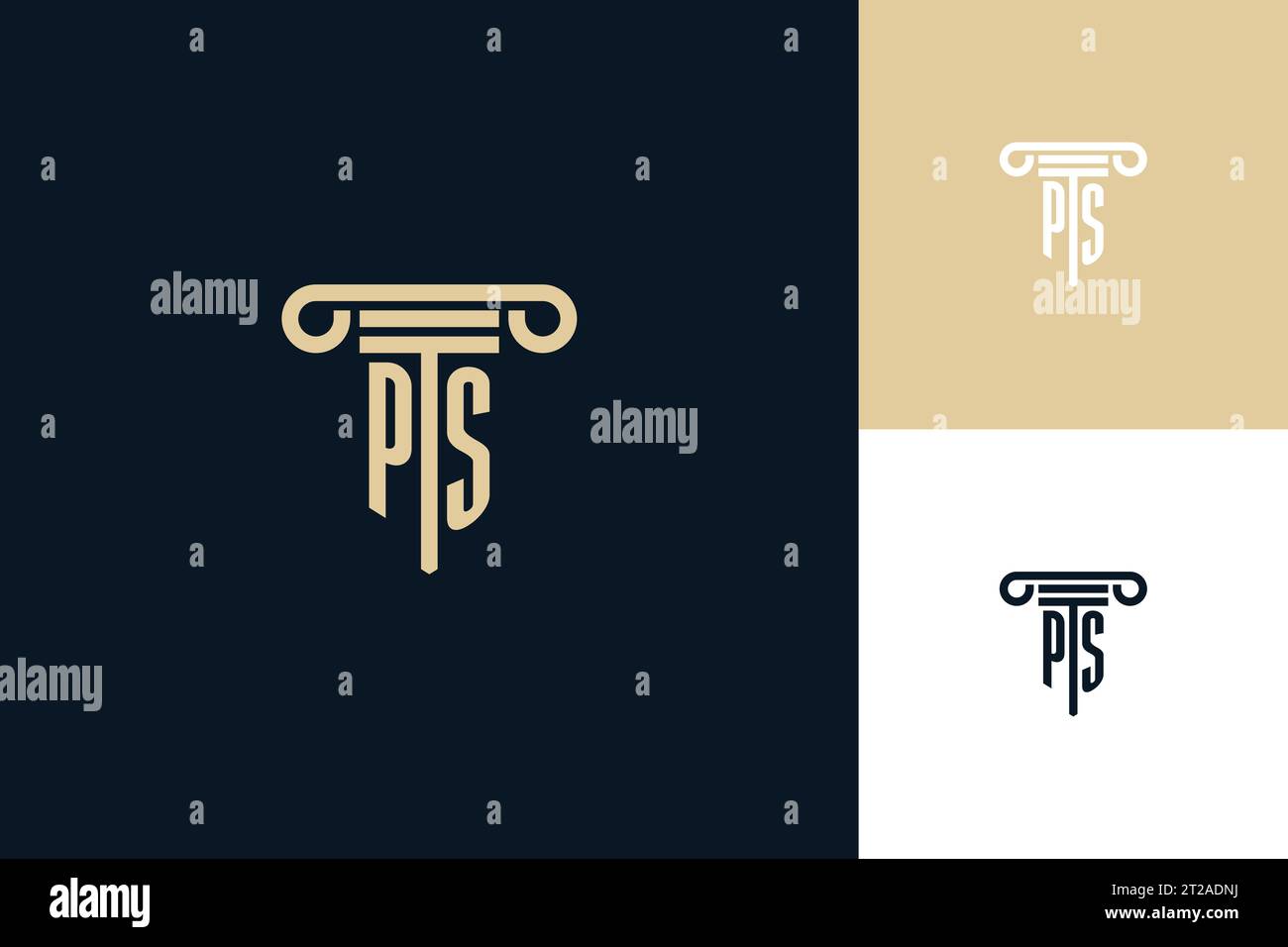 PS-Monogramm-Logo. Inspiration für das Anwaltslogo Stock Vektor