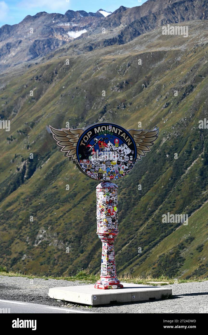 Timmelsjoch Hochalpenstraße zwischen Österreich und Italien Stockfoto