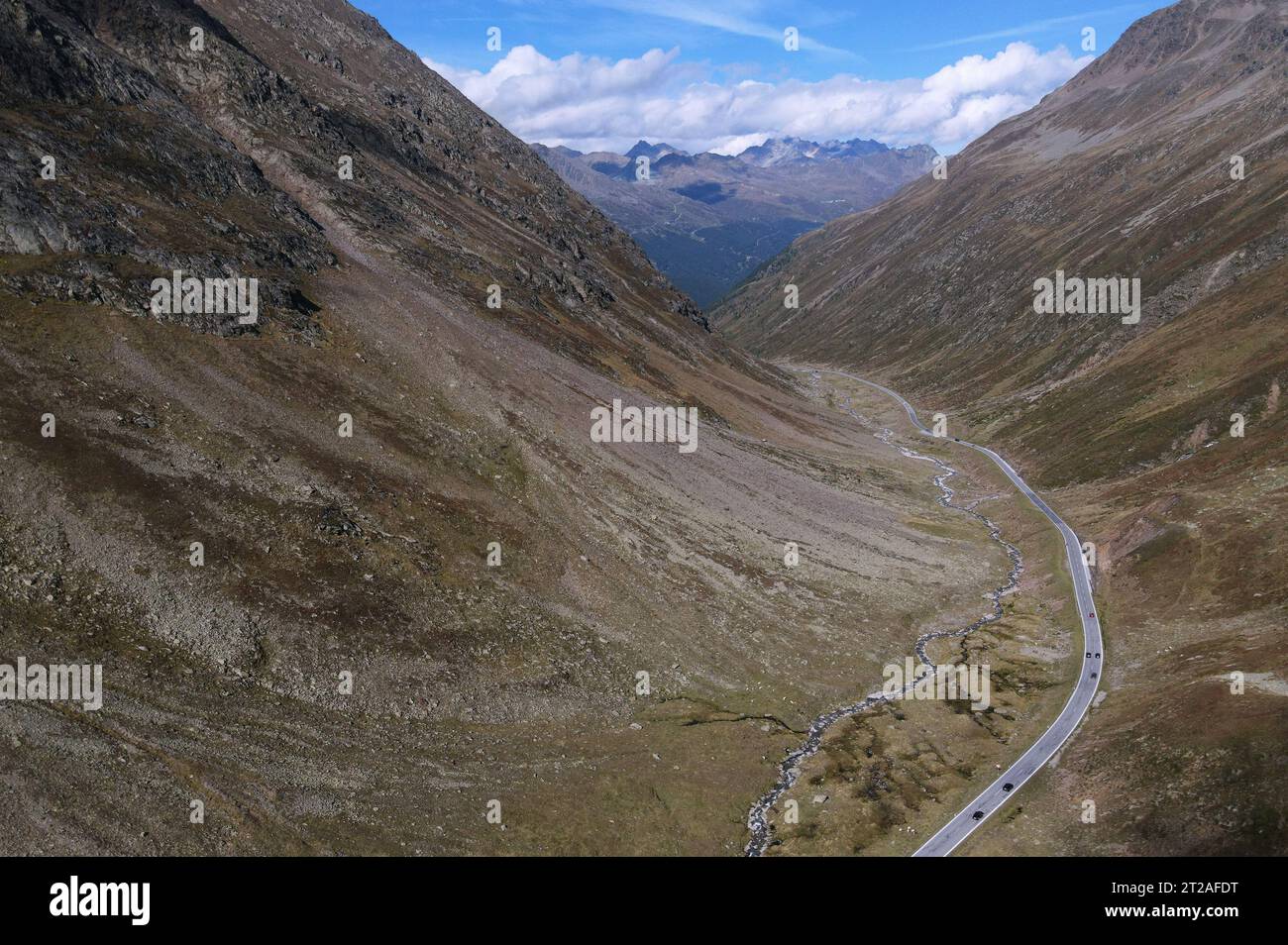 Timmelsjoch Hochalpenstraße zwischen Österreich und Italien Stockfoto