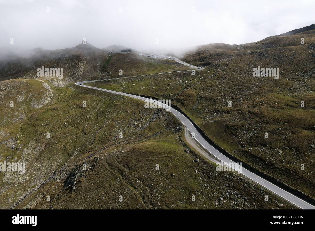 Timmelsjoch Hochalpenstraße zwischen Österreich und Italien Stockfoto