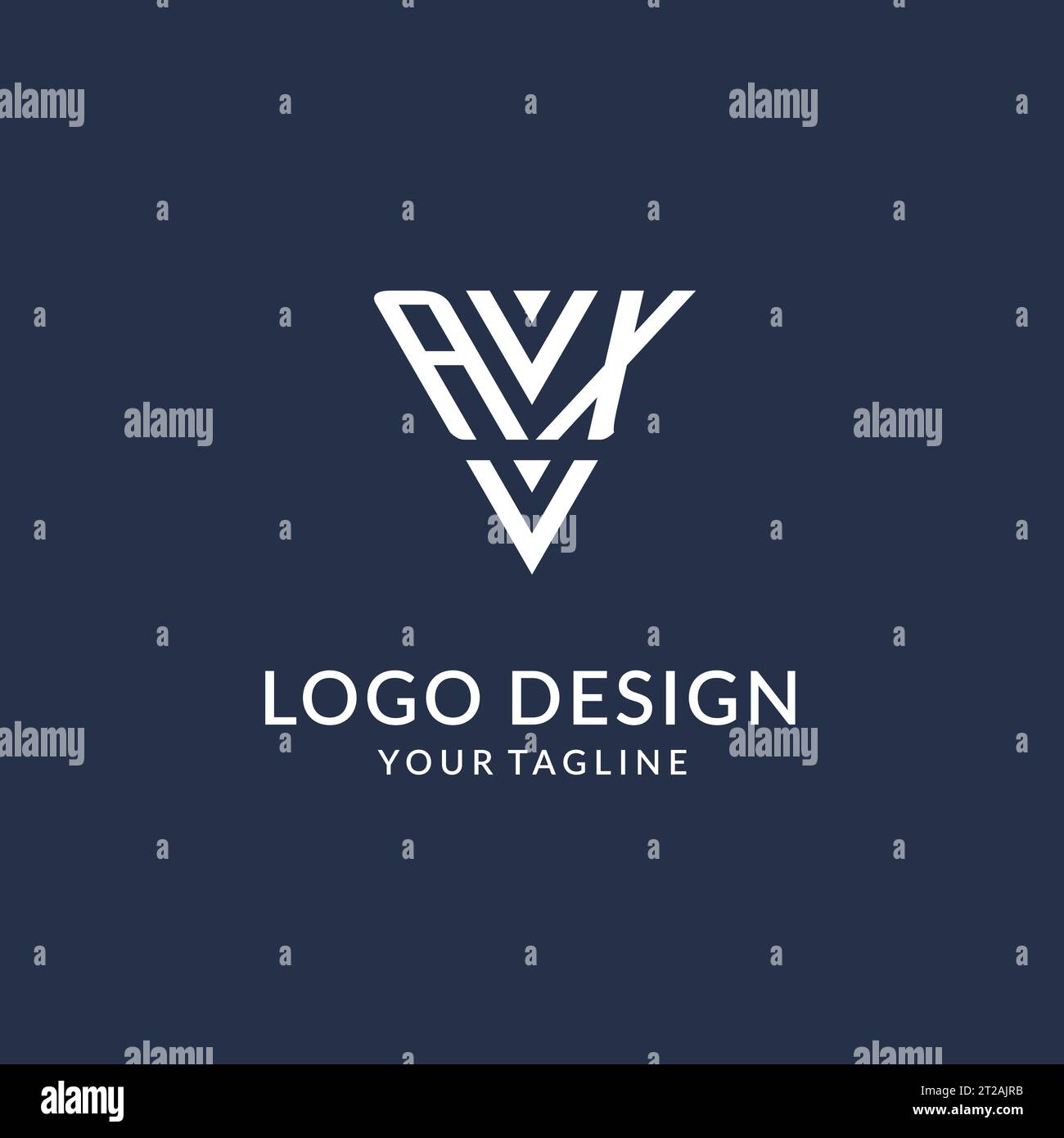 AX Dreieck Monogramm Logo Design Ideen, kreatives Initial Letter Logo mit dreieckiger Form Logo Vektor Stock Vektor