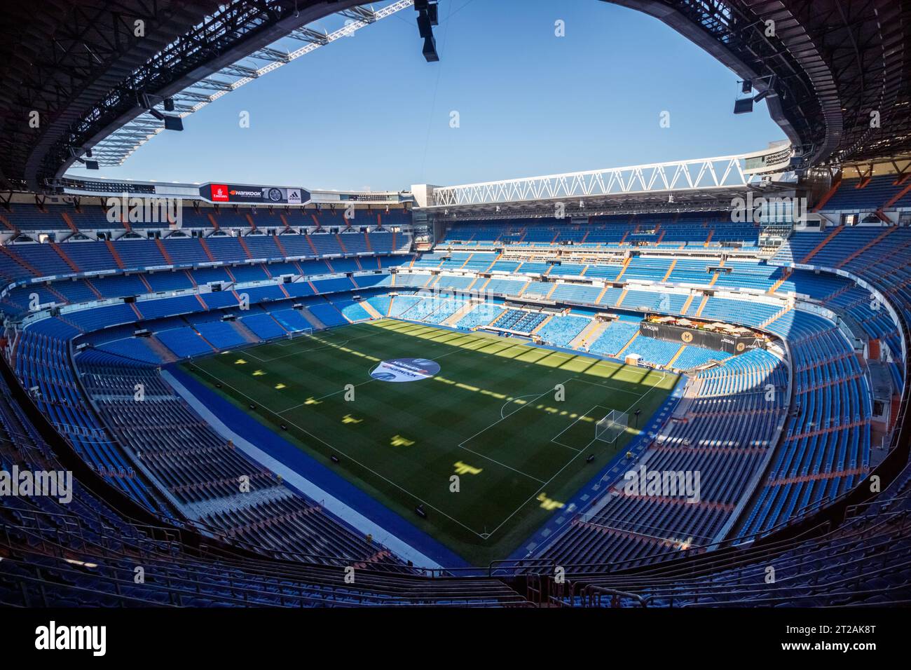 Das Innere des Santiago Bernabeu Stadions Stockfoto