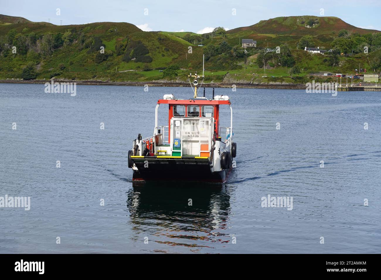 Die Kerrera Ferry verbindet Gallanach auf dem schottischen Festland mit Kerrera, einer kleinen Insel in der Nähe von Oban, Scottish Highlands Stockfoto