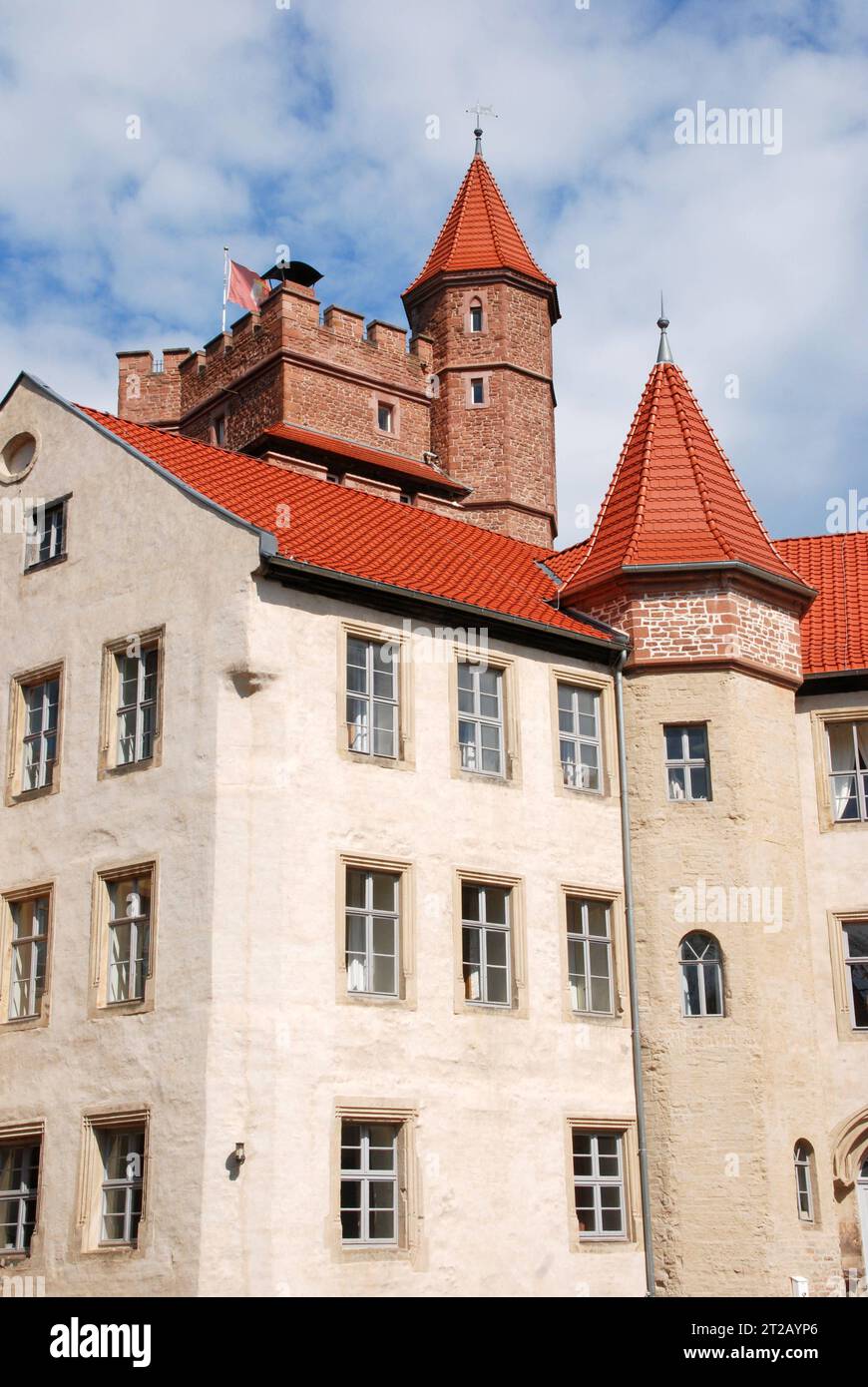 Altenhausen/Schloss Deutschland/Sachsen Anhalt/Magdeburger Börde/Bebertal/Ritterburg/Altenhausen/Schloss/Schloßanlage/Innenhof/Kinder-Schloss/heutige Nutzung für Kinder und Schulklassen als Ziel für Klassenfahrten *** Schloss Altenhausen Deutschland Sachsen Anhalt Magdeburger Börde Bebertal Ritterburg Schloss Altenhausen Burghof Kinderburg heute Nutzung für Kinder und Schule Kurse als Ziel für Schulausflüge Credit: Imago/Alamy Live News Stockfoto