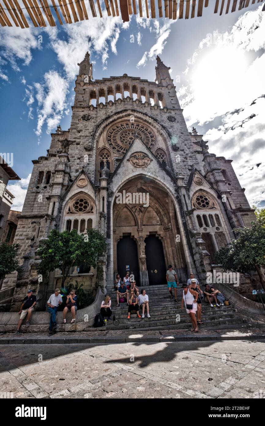 Holzzug, Straßenbahn, Soller, Mallorca, Spanien Stockfoto