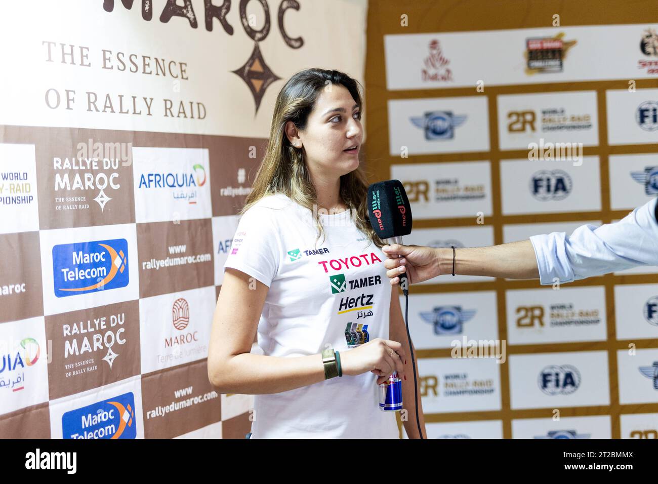 AKKEL Dania (sau), Wevers Sport, Taurus T3Max, FIA W2RC, Porträt während der administrativen Kontrollen und Scrutineering der Rallye du Maroc 2023, vom 11. Bis 12. Oktober 2023 in Agadir, Marokko - Foto Joao Filipe/DPPI Credit: DPPI Media/Alamy Live News Stockfoto