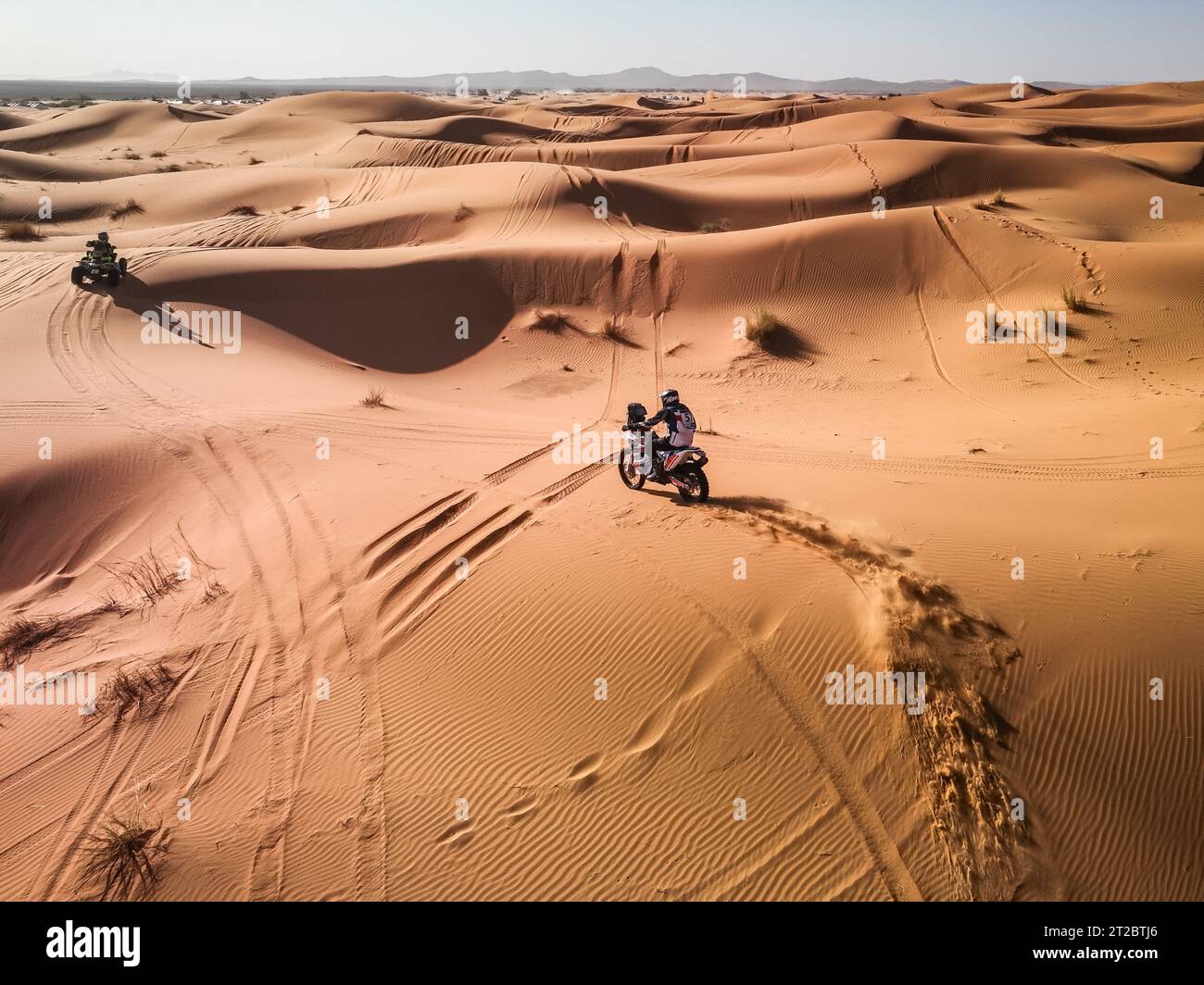 Merzouga, Maroc. Oktober 2023. 57 NACHMANI Gad (isr), Club Aventura Touareg, KTM 450 Aventura Touareg, Aktion während der 5. Etappe der Rallye du Maroc 2023, am 18. Oktober 2023 in Merzouga, Marokko - Foto Frédéric Le Floc'h/DPPI Credit: DPPI Media/Alamy Live News Stockfoto