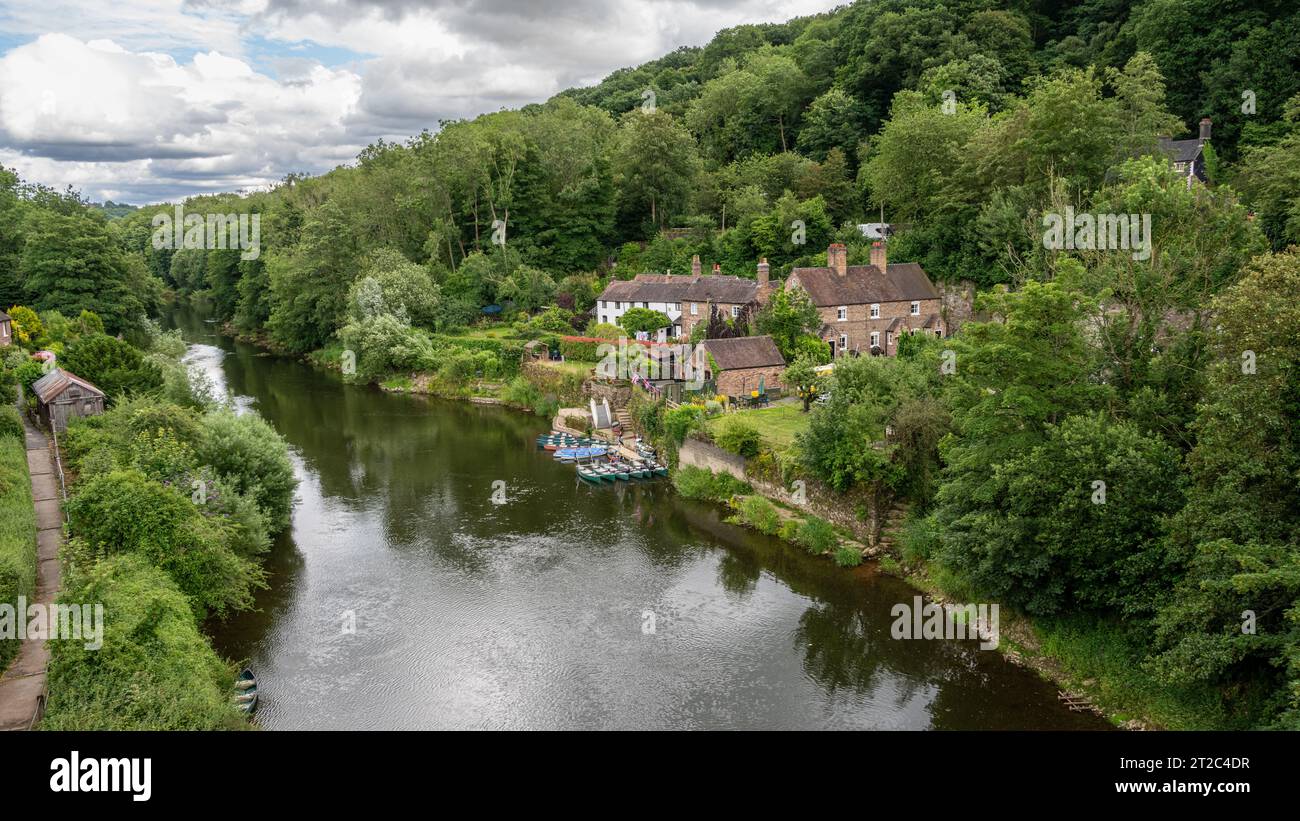 Ironbridge Village, Shropshire, Großbritannien Stockfoto