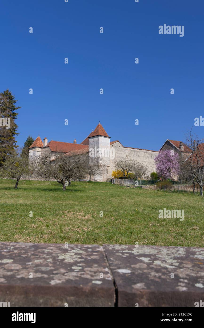 Schloss Montbozon, Haute-Saone, Frankreich Stockfoto