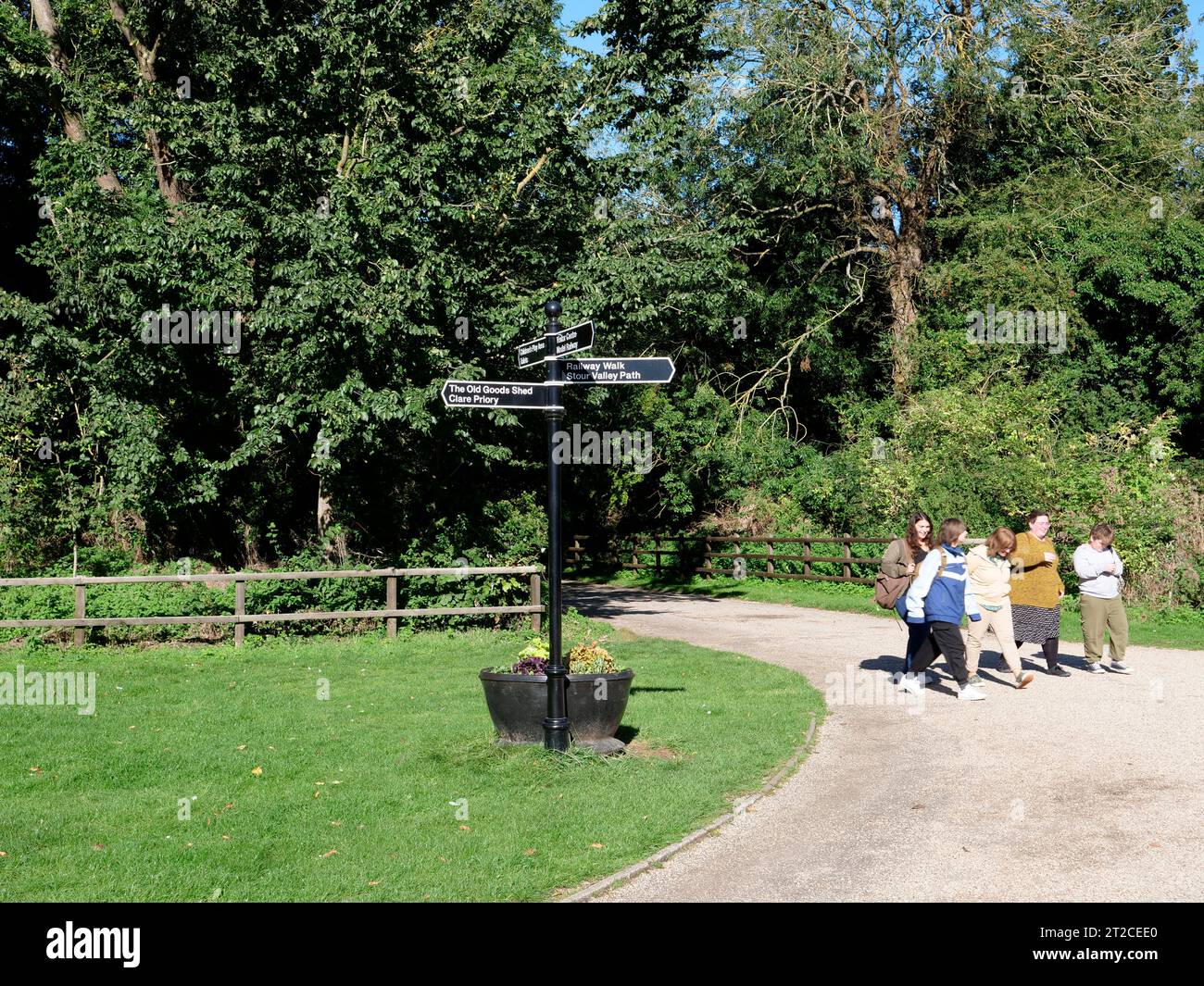 Clare Town Trail, Clare Castle Country Park, Stour Valley, Suffolk, England, Großbritannien Stockfoto
