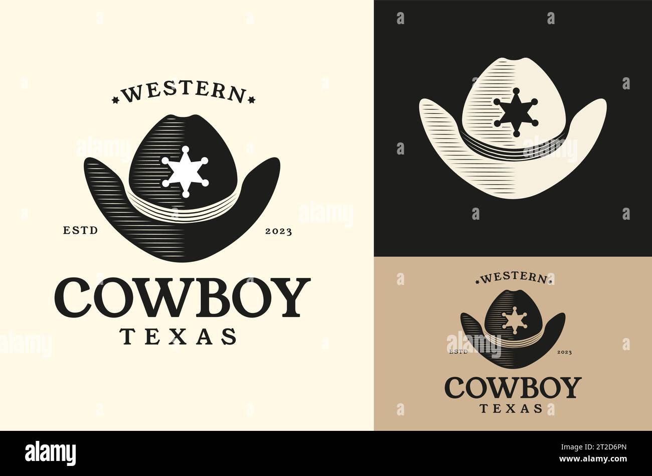 Vintage Retro Western Sheriff Cowboy Hut Für Zubehör Icon Vektor Illustration Auf Hintergrund Stock Vektor