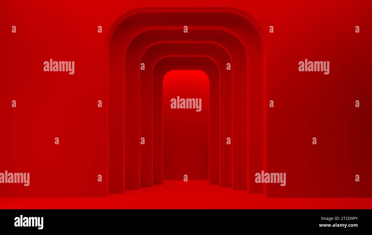3D-Darstellung der Szenenzusammensetzung minimalistischer Hintergrund Stockfoto