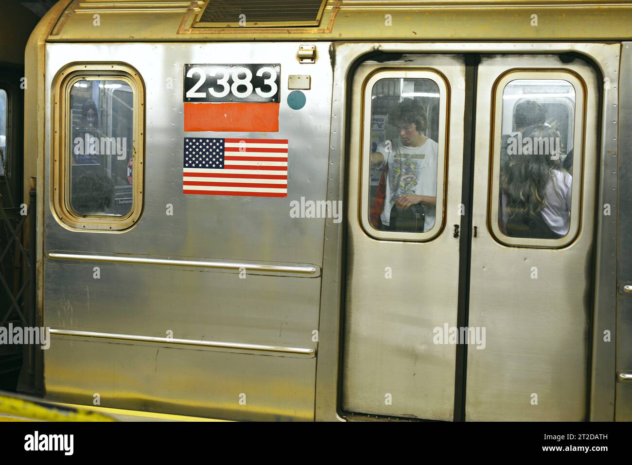 U-Bahn-Station an der Linie 1 der Manhattan Subway New York, New York, Vereinigte Staaten Stockfoto
