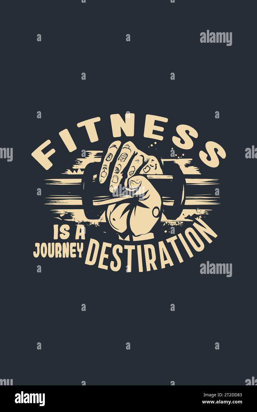 Vector Gym Vintage T-Shirt Design Stock Vektor