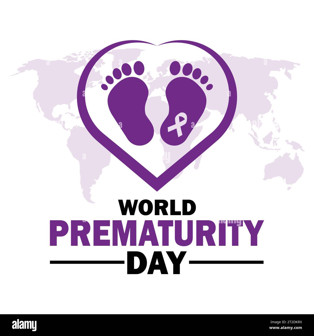 Welttag Der Frühgeborenen. Vektorabbildung geeignet für Grußkarte, Poster und Banner Stock Vektor