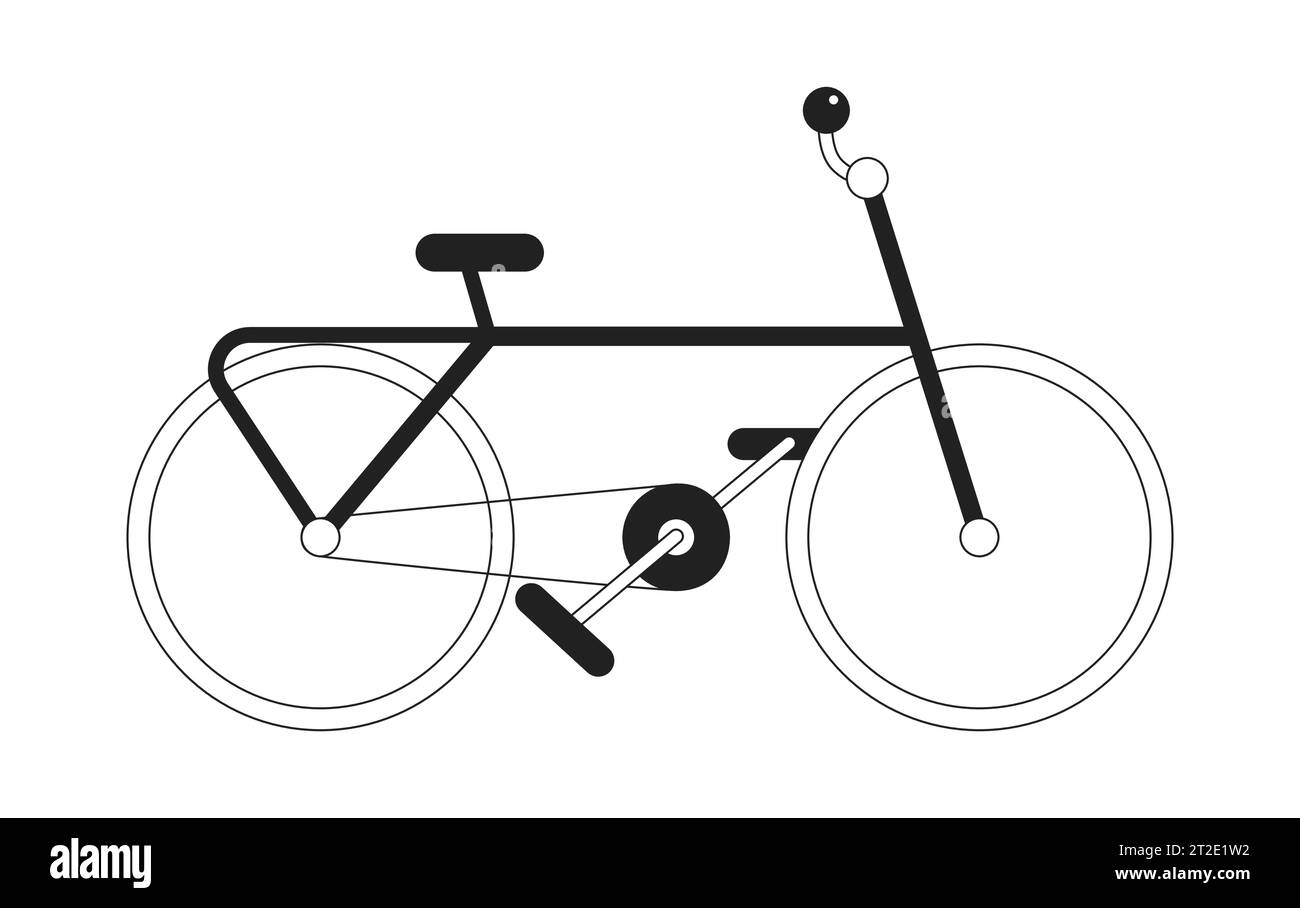 Sportfahrrad monochrome flache Vektorobjekte Stock Vektor