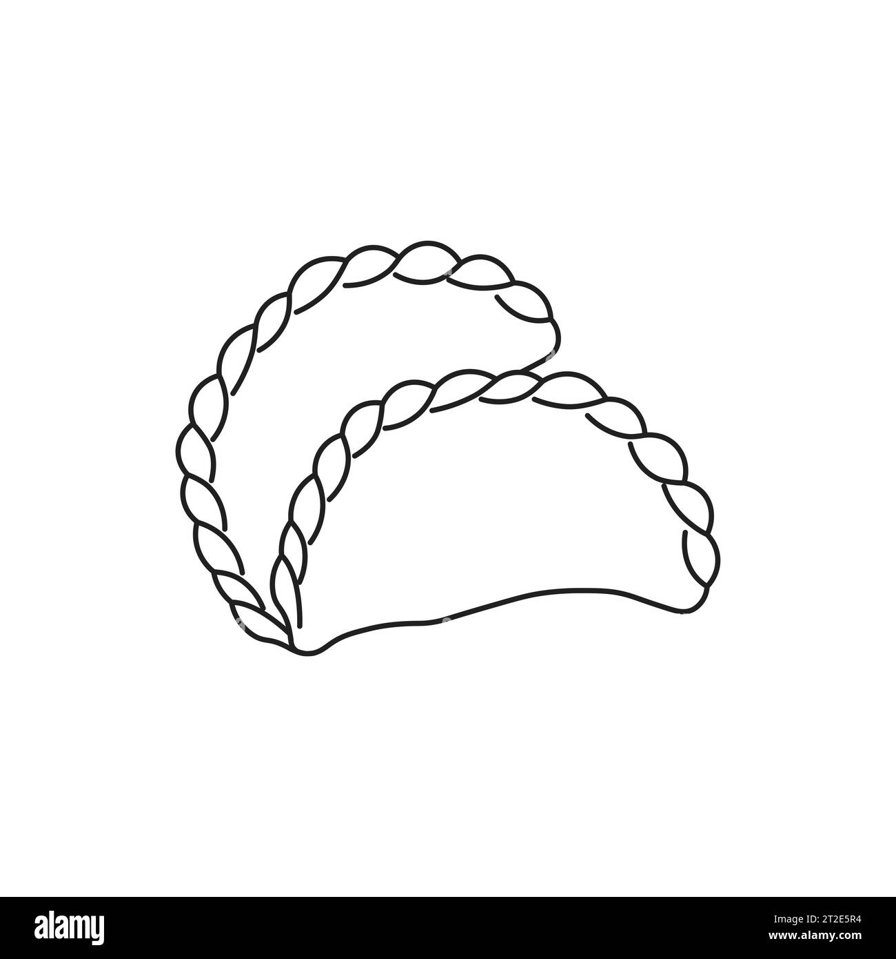 Dumpling-Symbol für Food-Apps und Websites. Isolieren auf weißem Hintergrund. Vektorillustration Stock Vektor