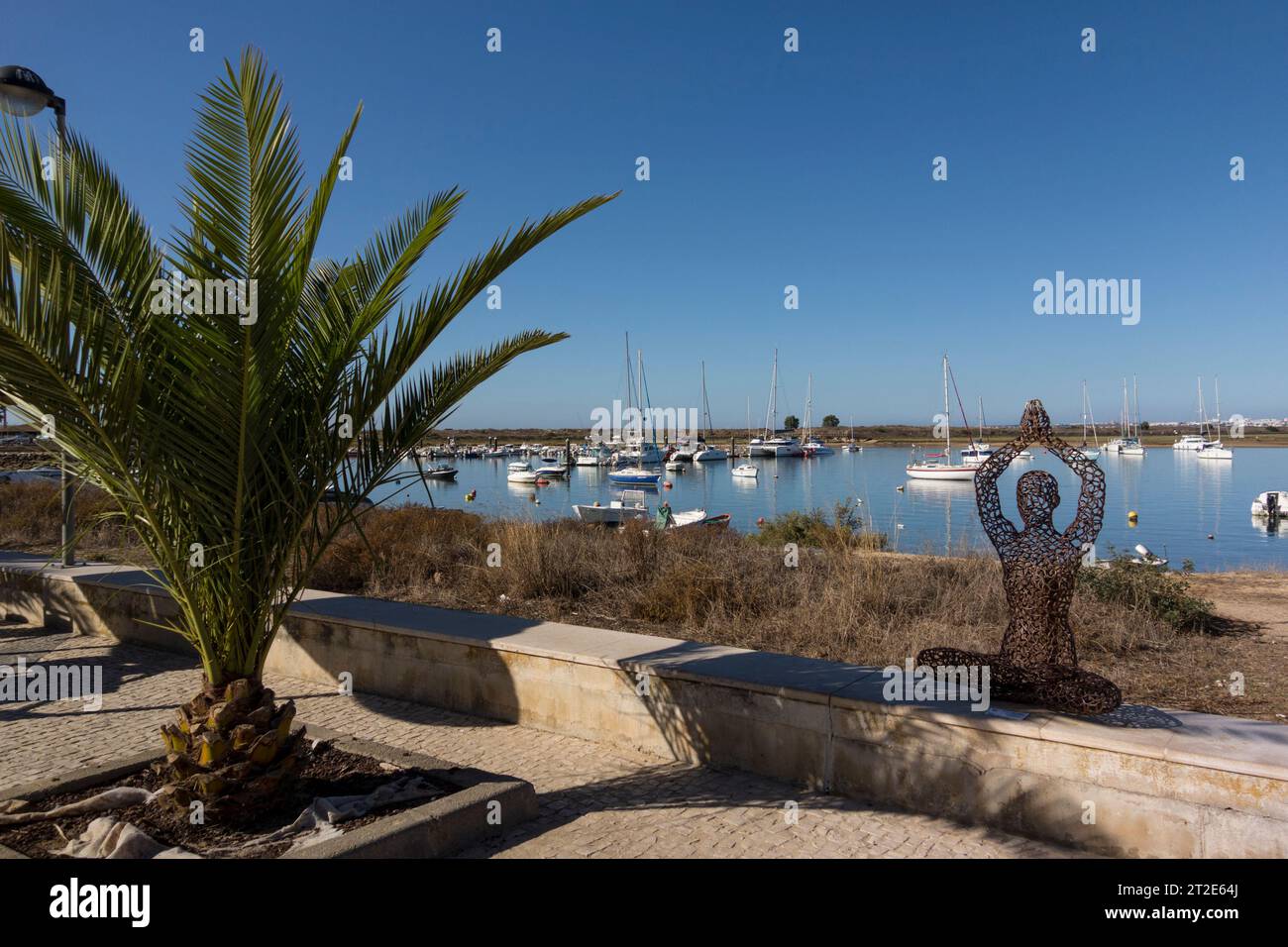 Landschaft der Flussmündung des Odiaxere, Alvor, Algarve, Portugal, Europa Stockfoto