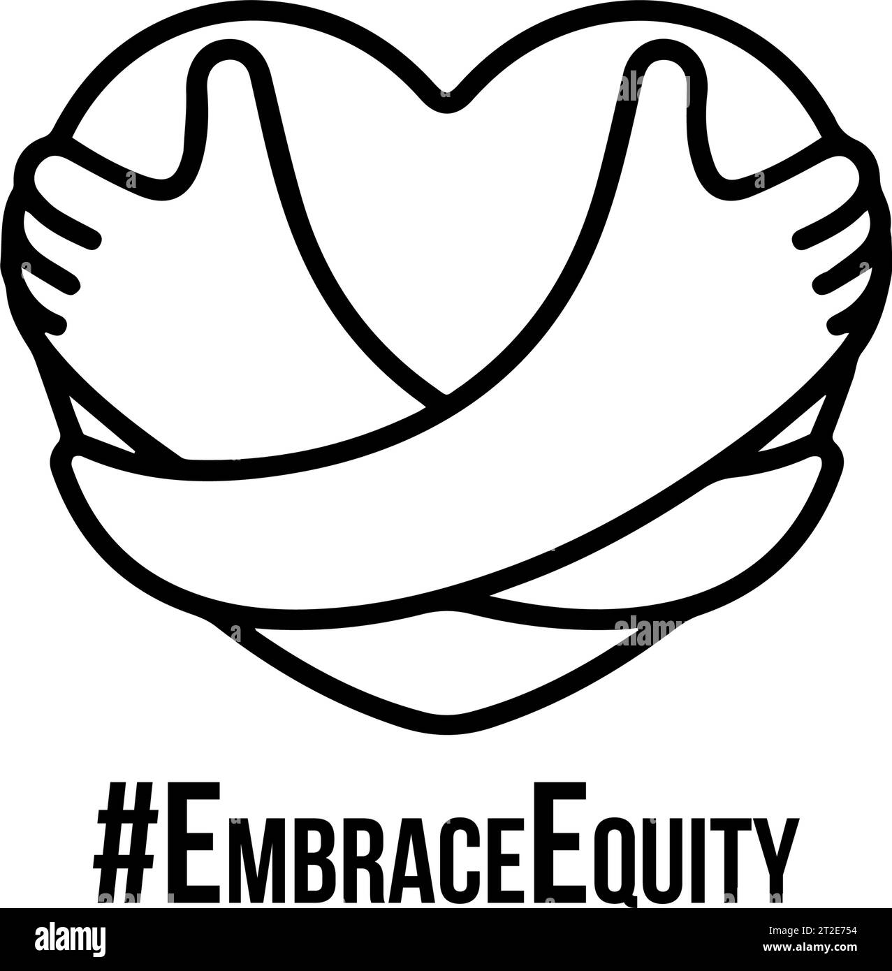 Internationaler Frauentag 2023 Umarmung Equity 8. März 2023. Frauen in Führungspositionen, Frauen-Empowerment, Gleichstellungskonzepte. Vektorillustration Stock Vektor