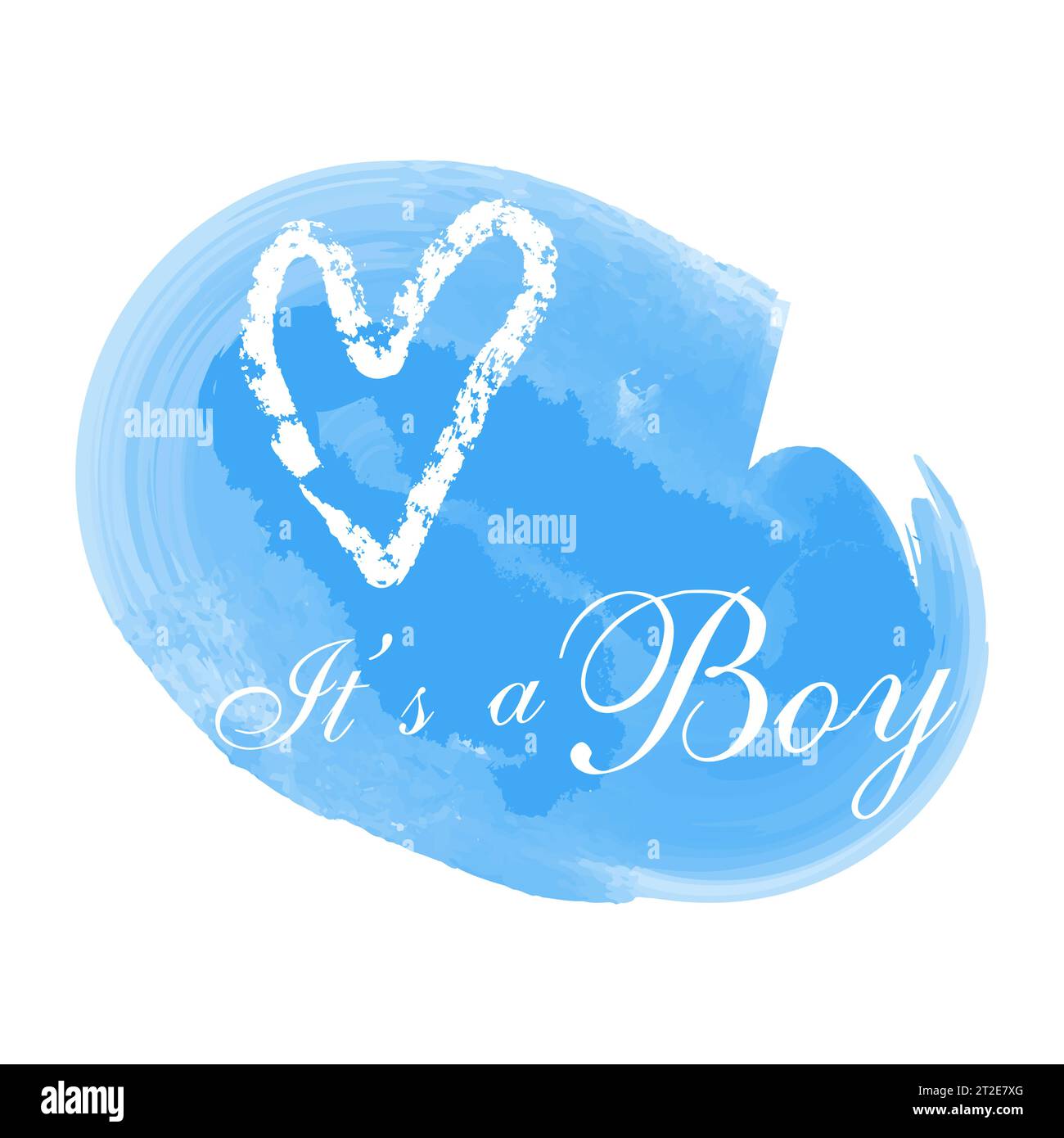 Vektor-Grußkarte. Babyduschkarte. Designelement für die Ansagekarte für Babys. Es ist ein Boy-Schriftzug Stock Vektor