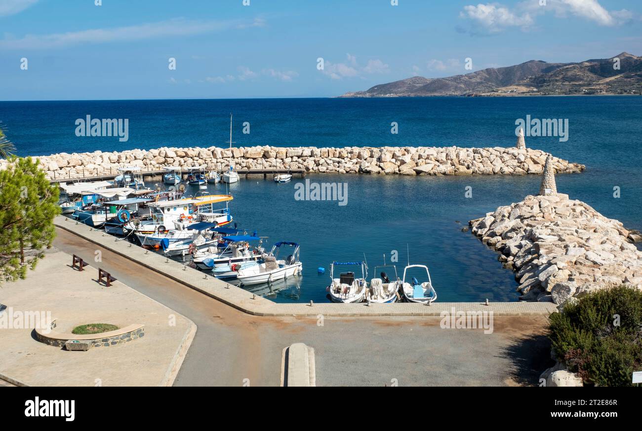 Hafen von Pomos, Republik Zypern. Stockfoto
