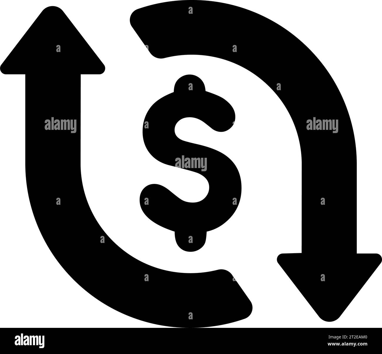 Wechselkursvektor Icon Illustration ( Dollar ) Stock Vektor