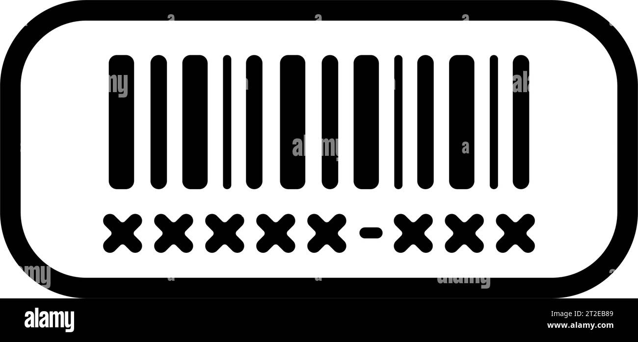 Abbildung des Vektorsymbols für Barcode-Etiketten Stock Vektor