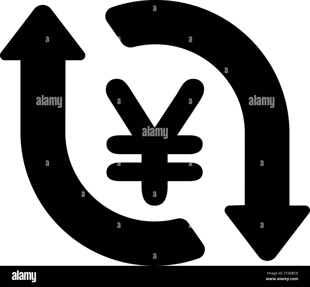 Wechselkursvektor Icon Illustration ( JPY ) Stock Vektor