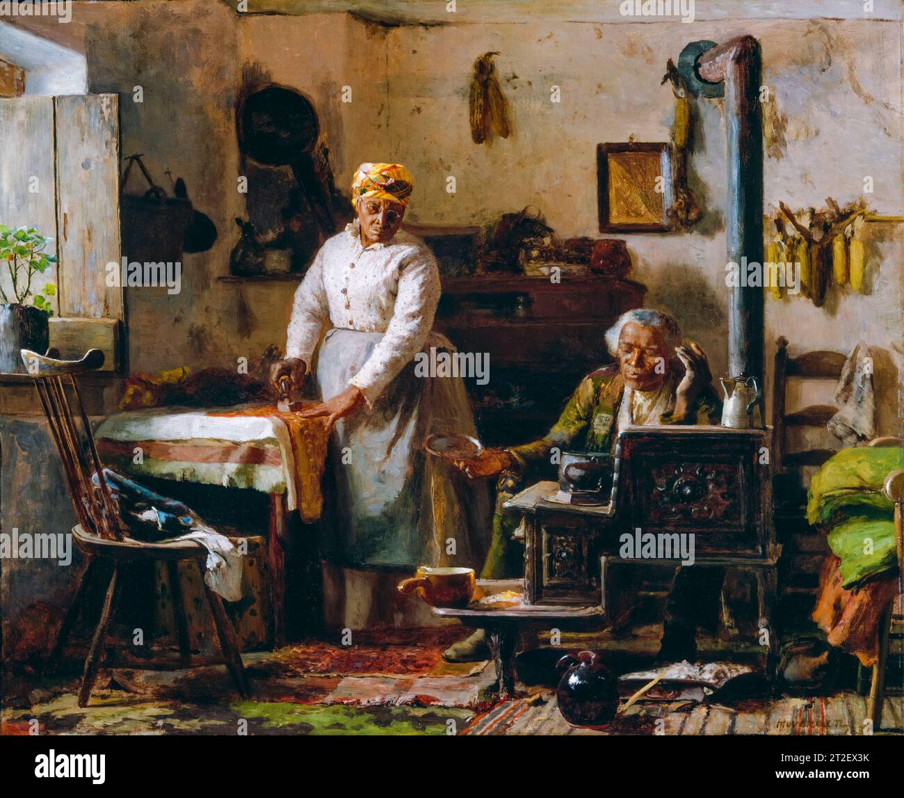 Thomas Hovenden, Chloe und Sam, Gemälde in Öl auf Leinwand, 1882 Stockfoto