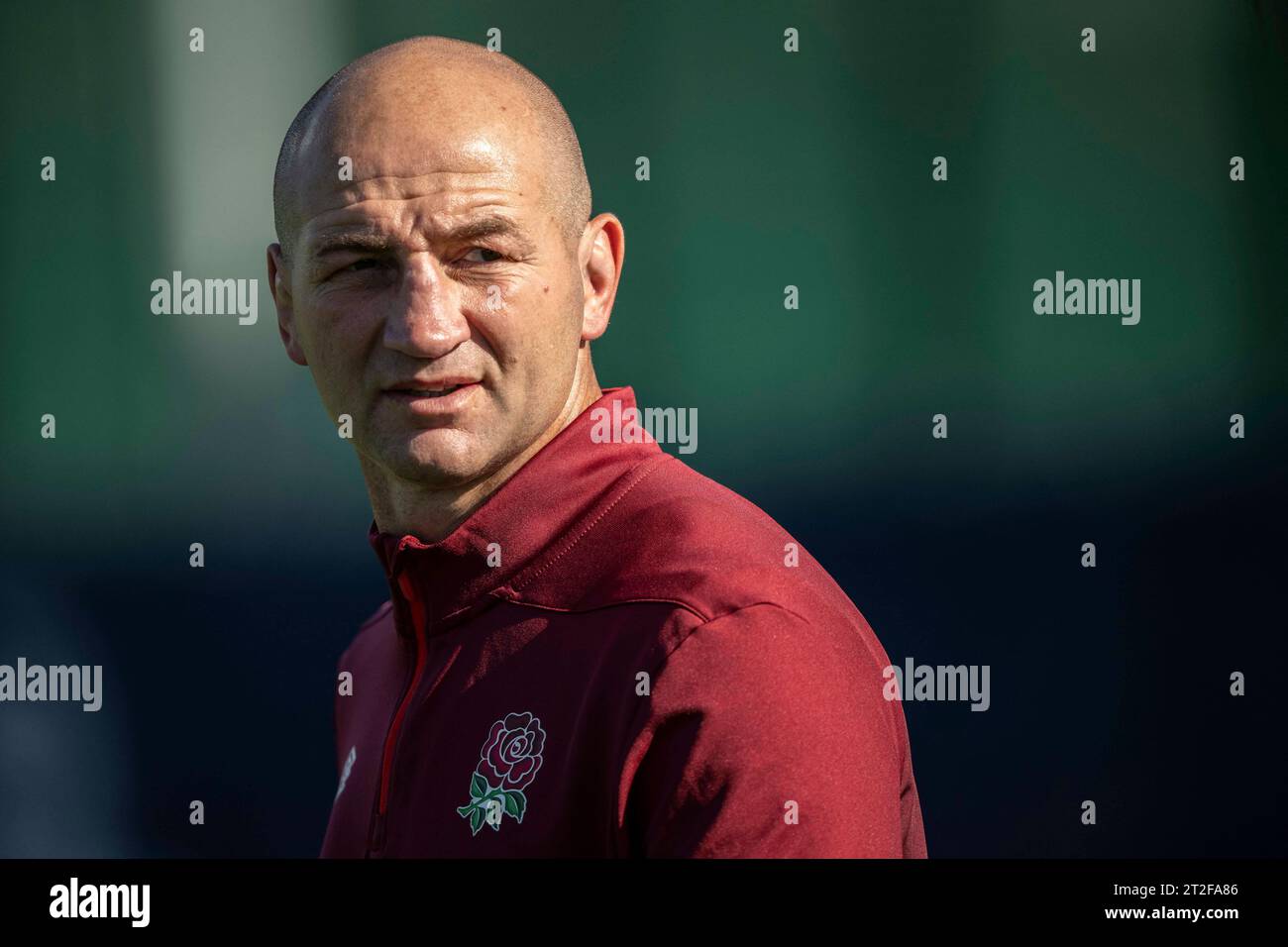 Paris, Frankreich. Oktober 2023. Englands Cheftrainer Steve Borthwick nimmt am 19. Oktober 2023 am französischen Institut für Sport, Expertise und Leistung (INSEP) in Paris Teil, bevor er das Halbfinale der Rugby-Weltmeisterschaft 2023 gegen Südafrika antritt. Foto: Eliot Blondet/ABACAPRESS.COM Credit: Abaca Press/Alamy Live News Stockfoto