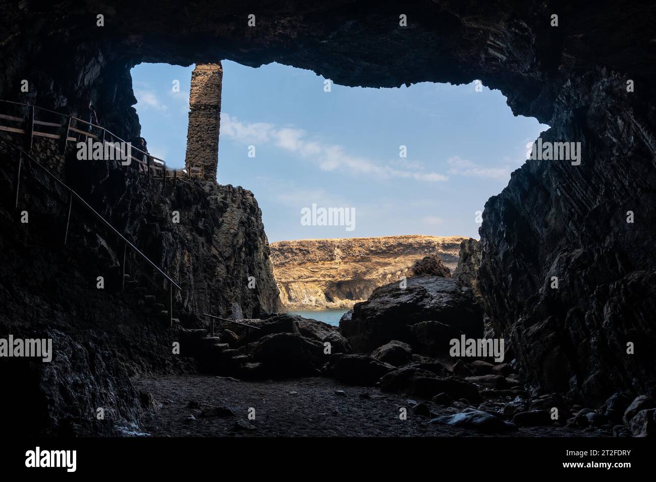 Cuevas de Ajuy, Pajara, Westküste der Insel Fuerteventura, Kanarische Inseln. Spanien Stockfoto