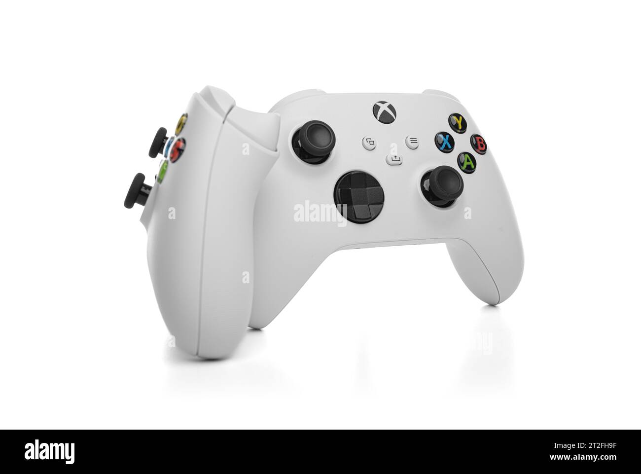Microsoft Xbox Wireless Controller Robot White Wireless Gamepad Stockfoto