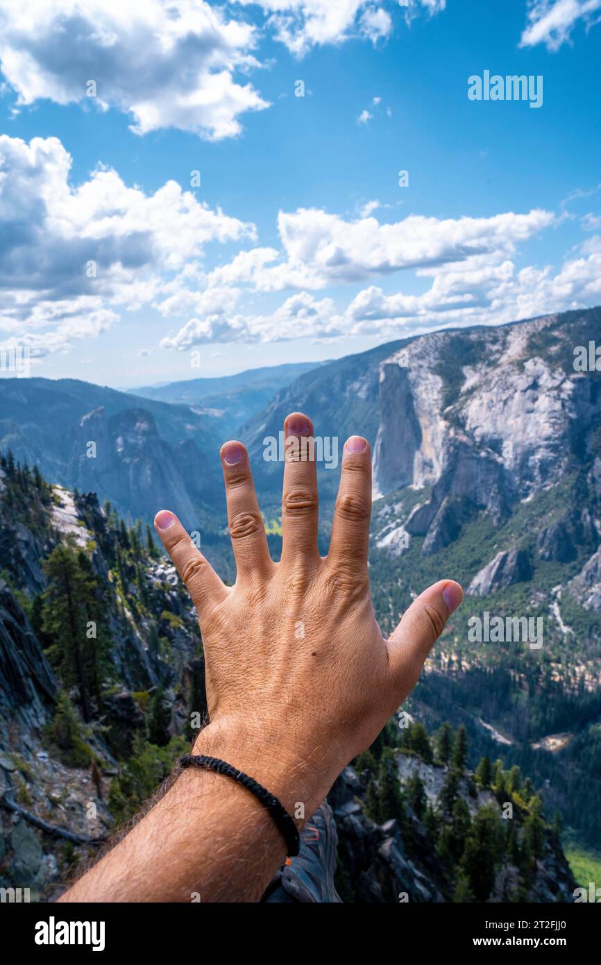 Auf Wiedersehen Yosemite National Park und El Capitan. Usa Stockfoto