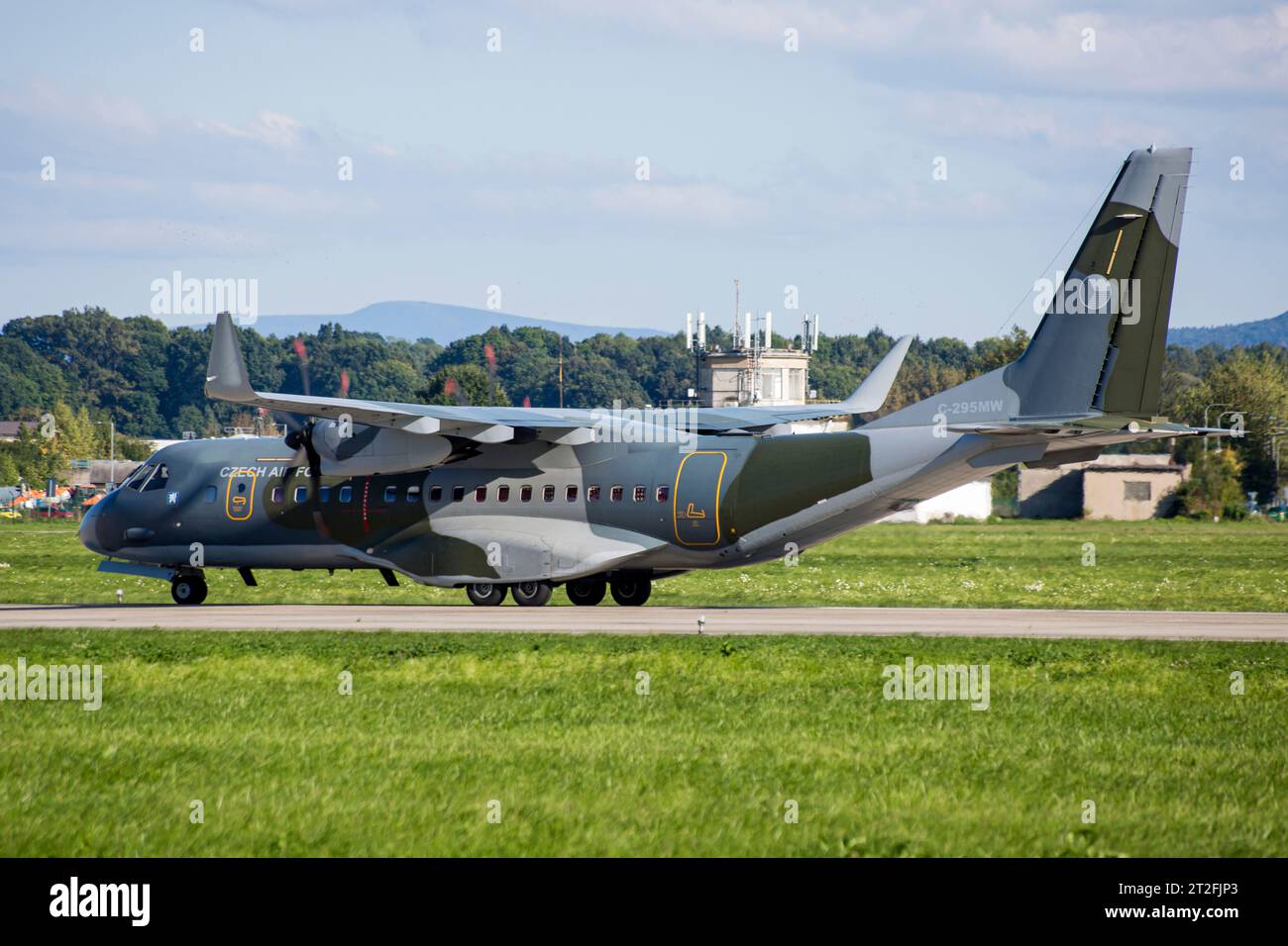 C-295MW Transportflugzeug der Tschechischen Luftwaffe. Stockfoto
