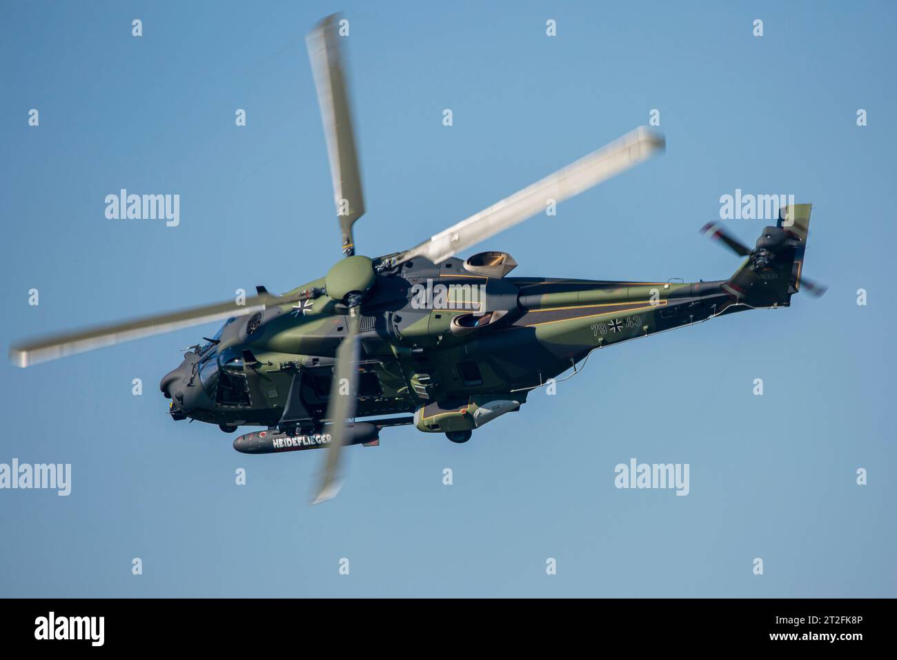 Hubschrauber der Deutschen Armee NH90, Ostrava, Tschechien. Stockfoto