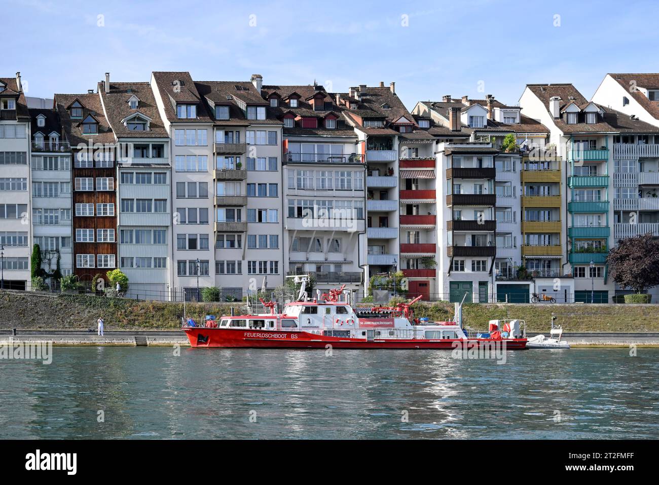 Feuerboot Basel City, Schweiz Stockfoto