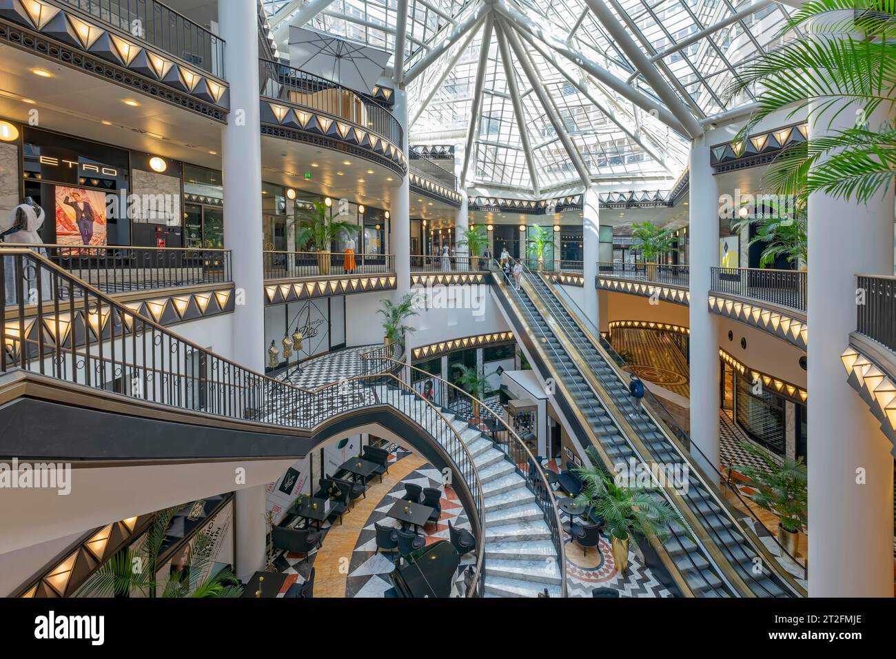 Quartier 205 Shopping Arcade Interior Berlin Deutschland Stockfoto