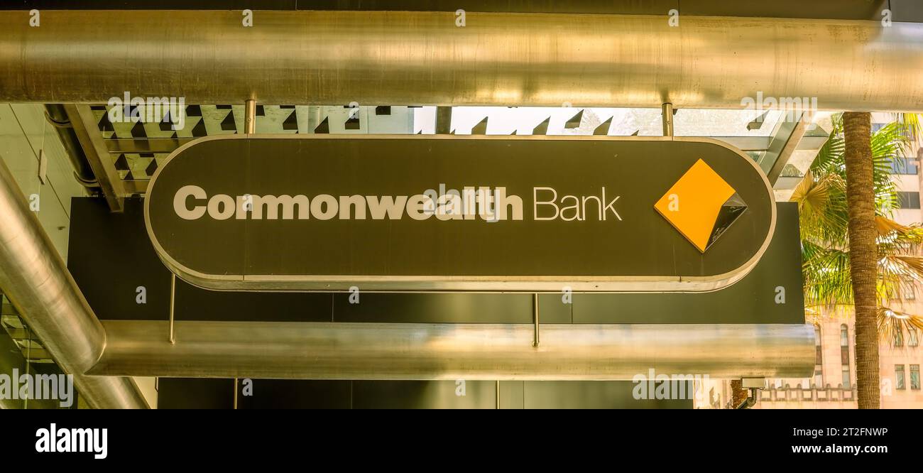 Commonwealth Bank für all Ihre Finanzen, CBD, Brisbane, Queensland, Australien Stockfoto