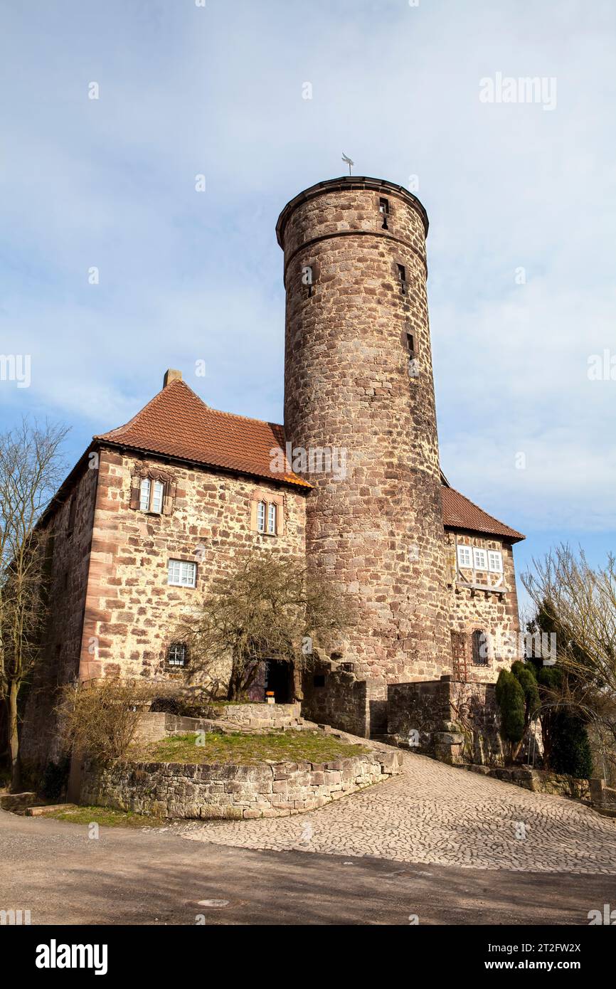 Schloss Ludwigstein, bei Werleshausen, Werra-Meißner-Kreis, Hessen, Deutschland, Europa Stockfoto