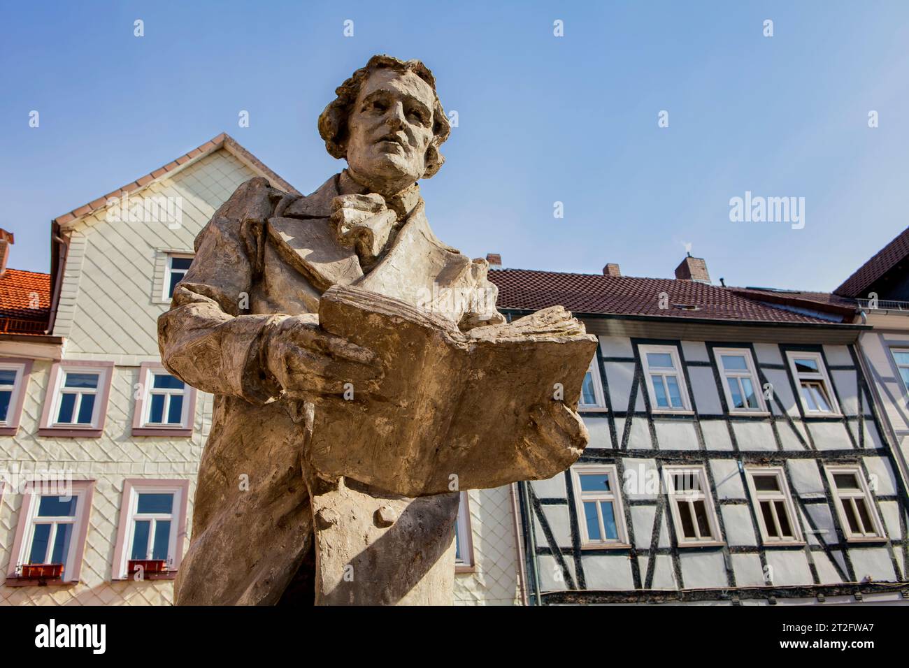 Denkmal für Jacob Grimm, Witzenhausen, Werra-Meißner-Kreis, Hessen, Deutschland, Europa Stockfoto