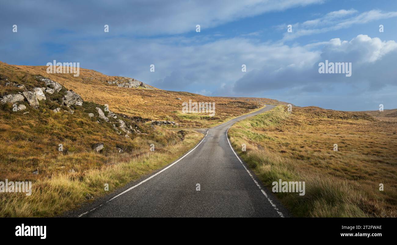 Landschaft der Insel Lewis, Äußere Hebriden, Schottland ab der B8059 Stockfoto