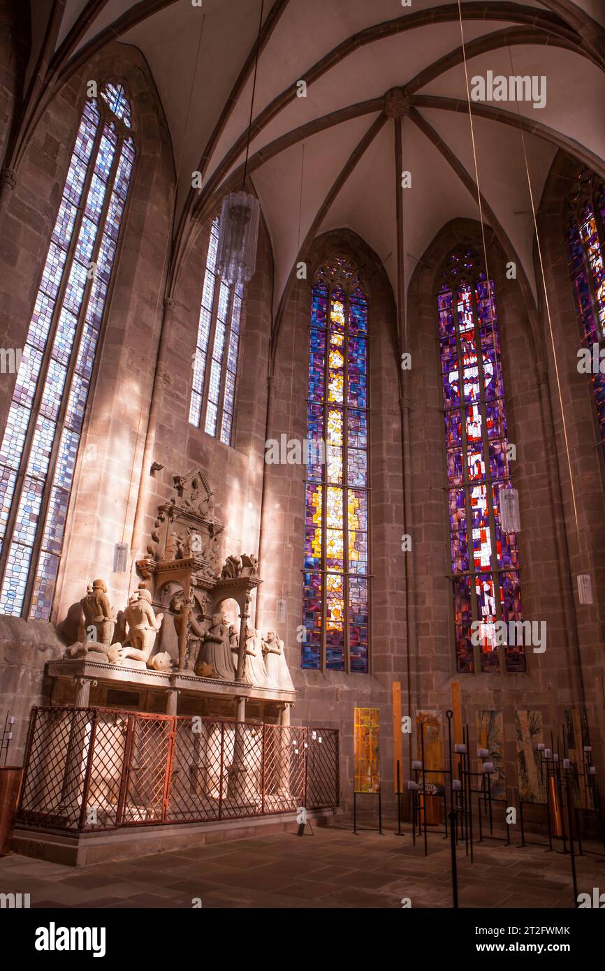 Grabmal des Adelsgeschlechts von Bodenhausen, 1575, Liebfrauenkirche, Marienkirche, Witzenhausen, Werra-Meißner-Kreis, Hessen, Deutschland, Europa Stockfoto