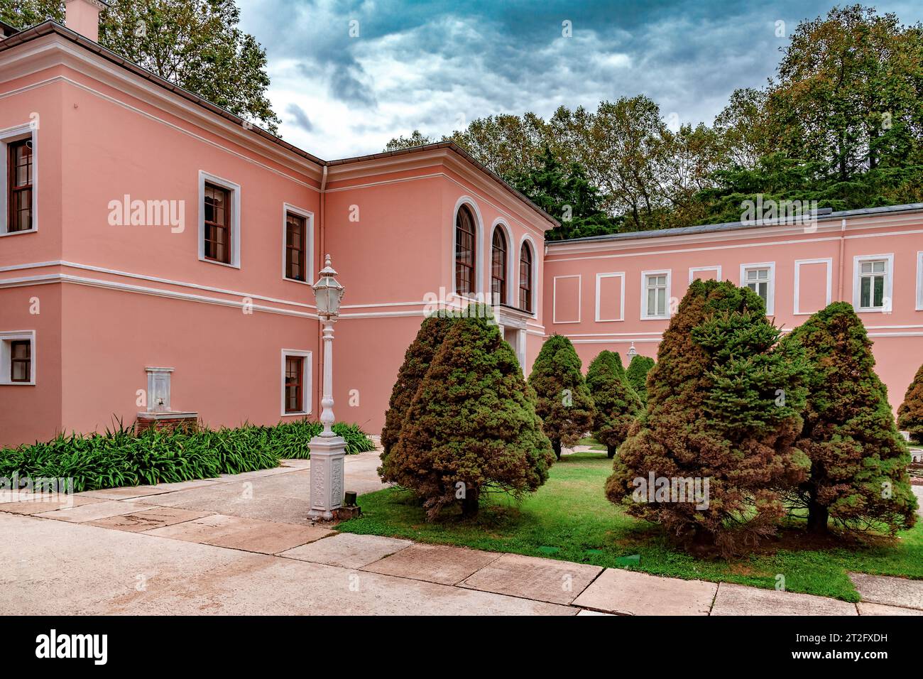 Der Innenhof des Dolmabahce Palace. Istanbul. Türkei Stockfoto