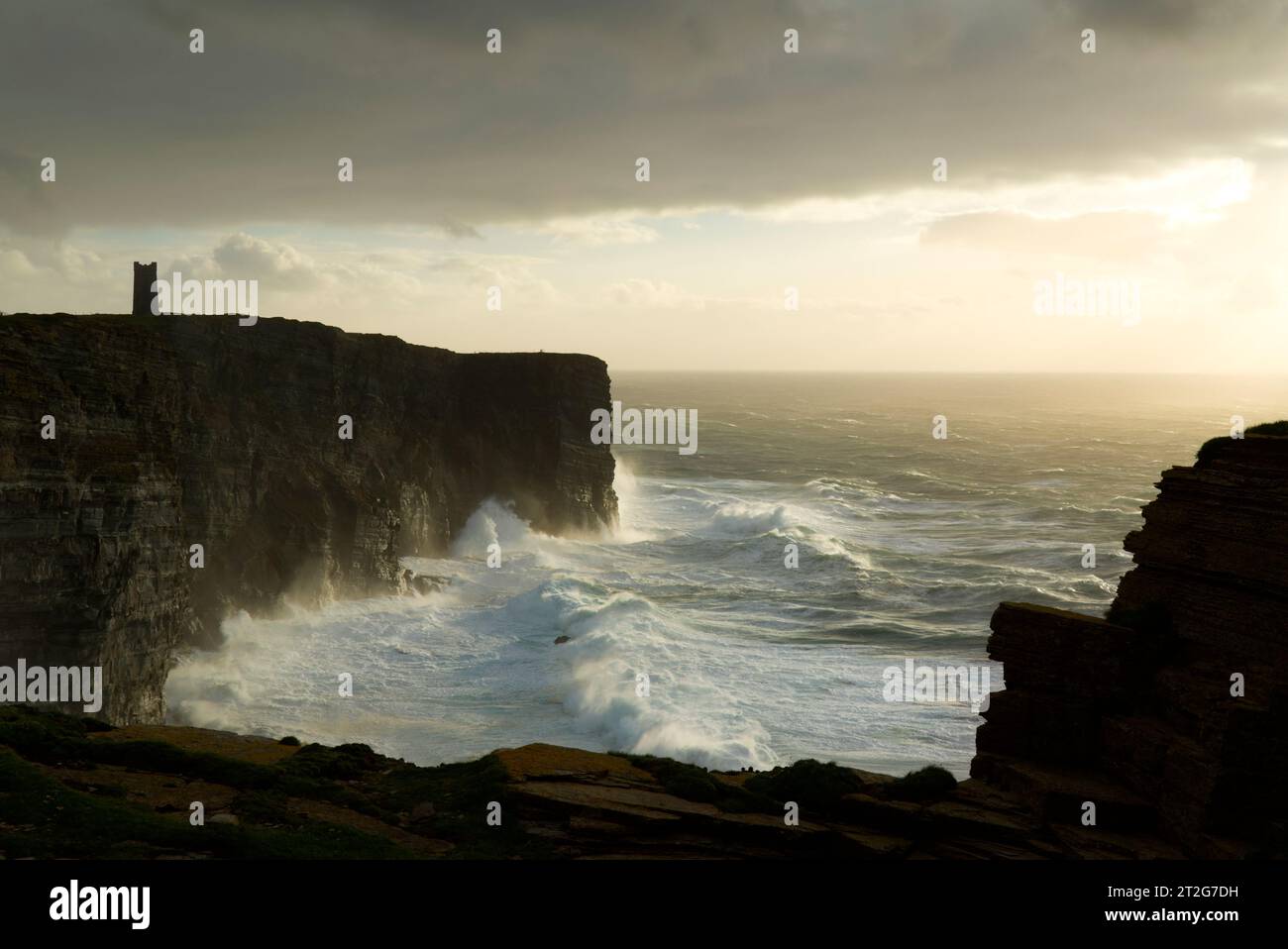 Marwick Head Cliffs und Kitchener Memorial, Orkney Islands Stockfoto