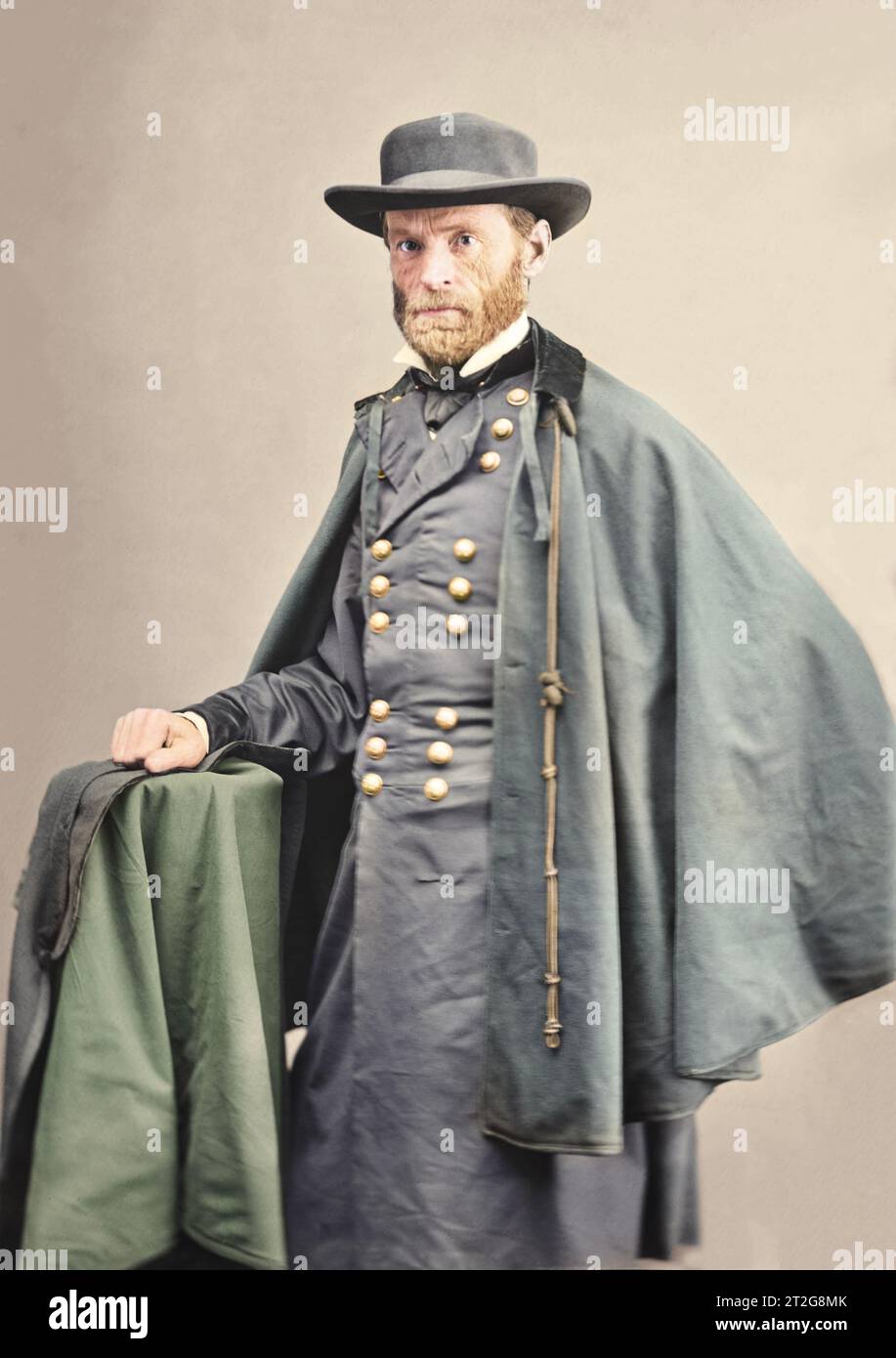 William T. Sherman. Jahr: c. 1860-70. Fotograf: Mathew Brady Studio. Stockfoto