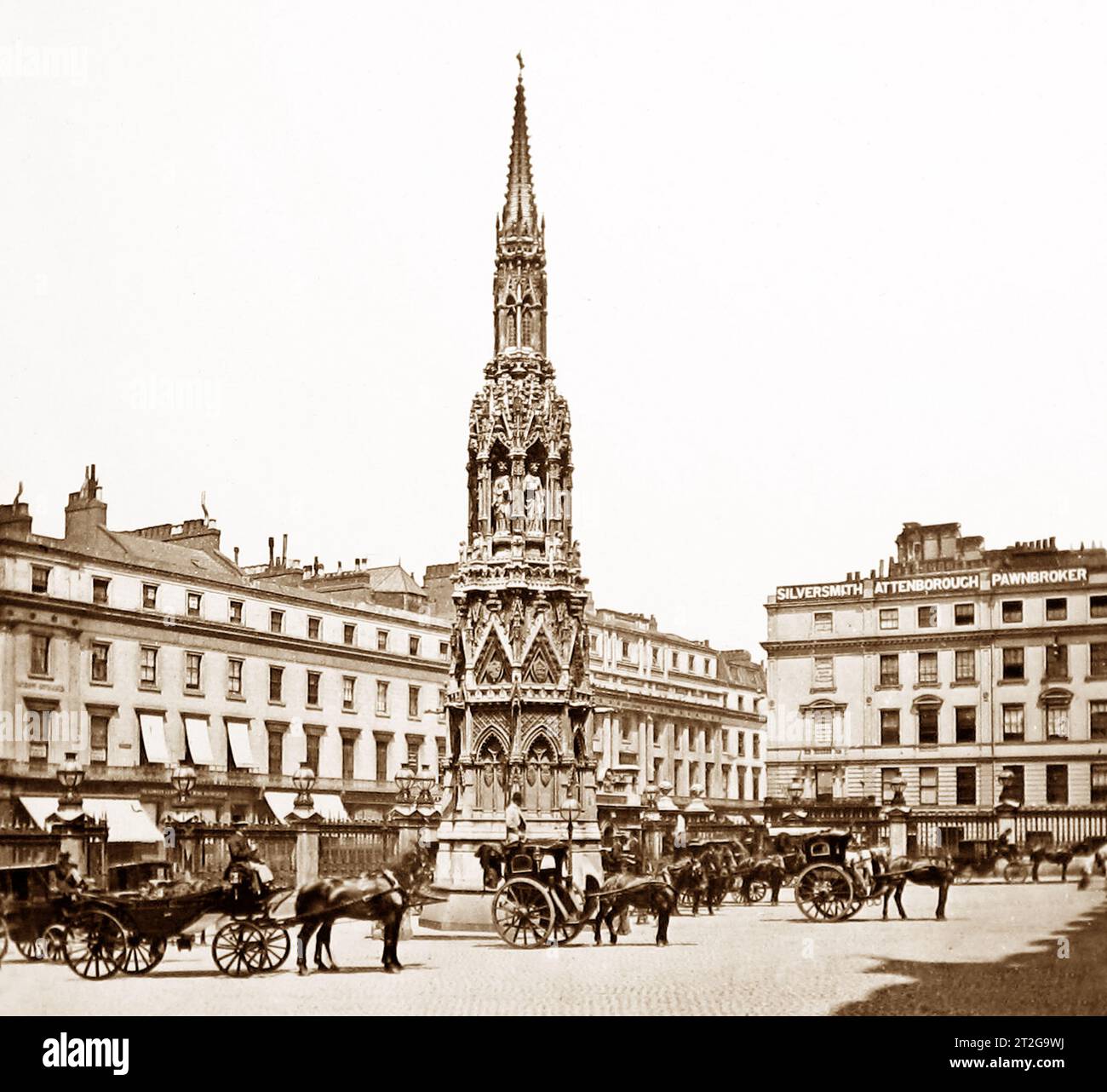 Eleanor Cross, Charing Cross, London, viktorianische Zeit Stockfoto